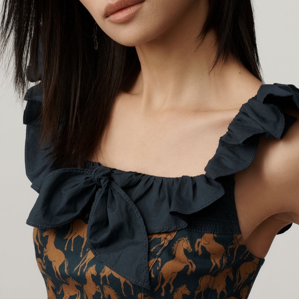 Maeve Flutter-Sleeve Crop Blouse - Picture 3 of 4